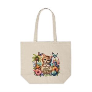 Hello Summer Custom Canvas Tote Bag
